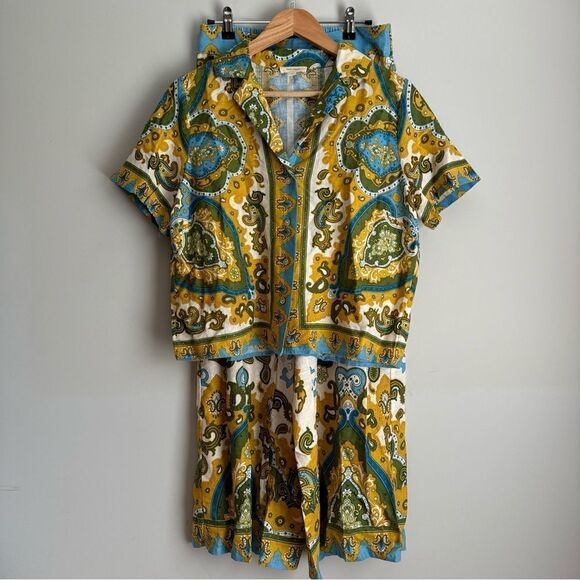 Haute Hippie Linen Boho Set Rare Find, Pockets, Size XS Pants & Small Top